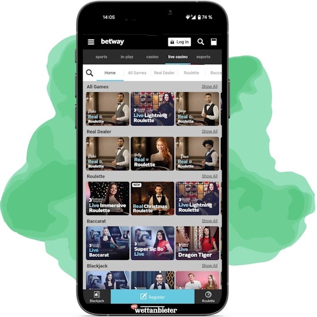 Betway Design Live Casino