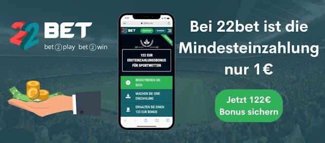 Einzahlungsbonus 22bet