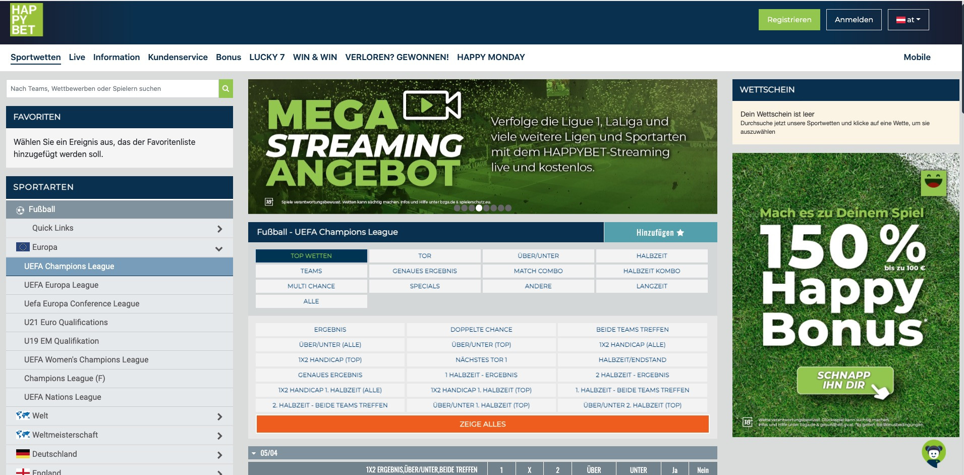 HAPPYBET Fussball
