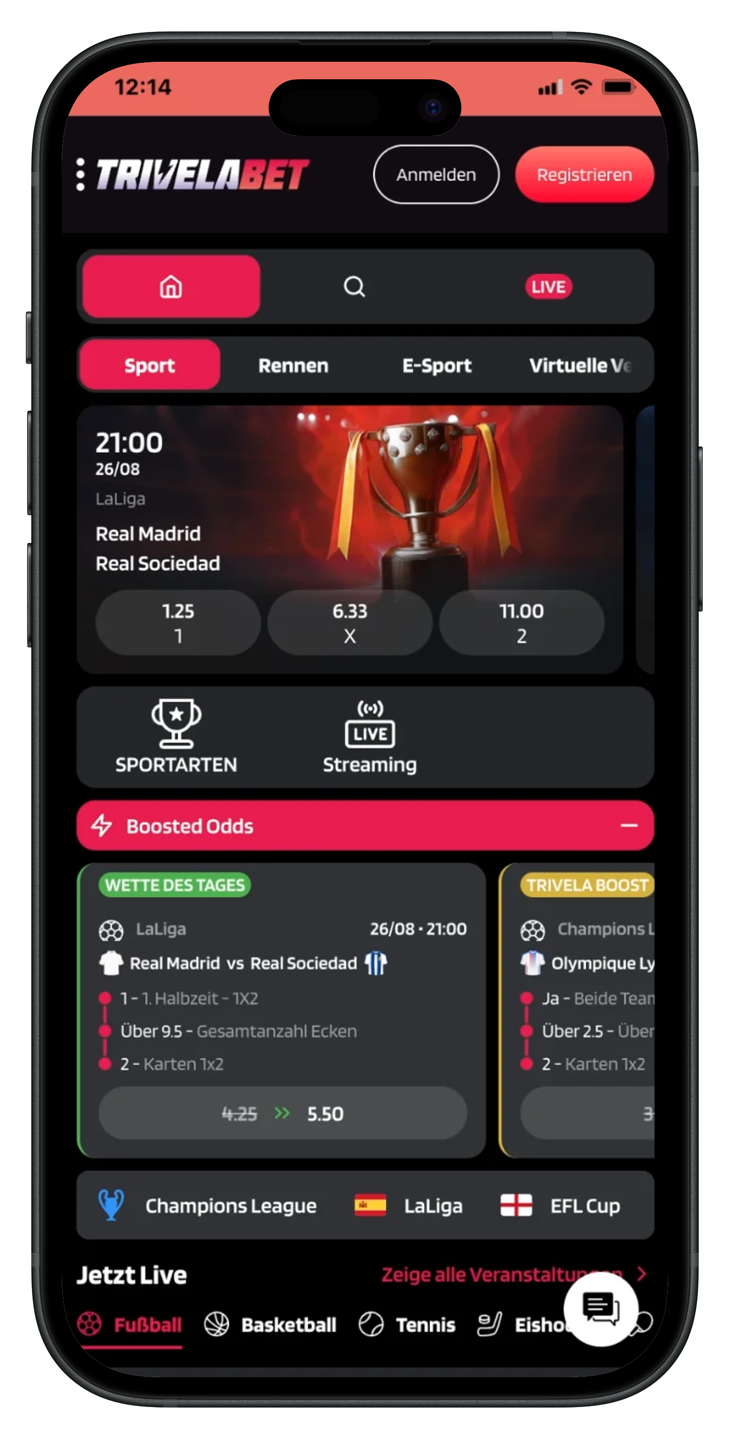 Trivelabet Sportwetten Osterreich