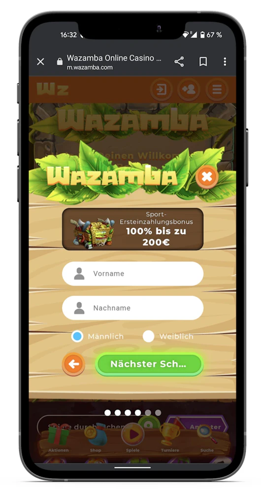 Wazamba casino app